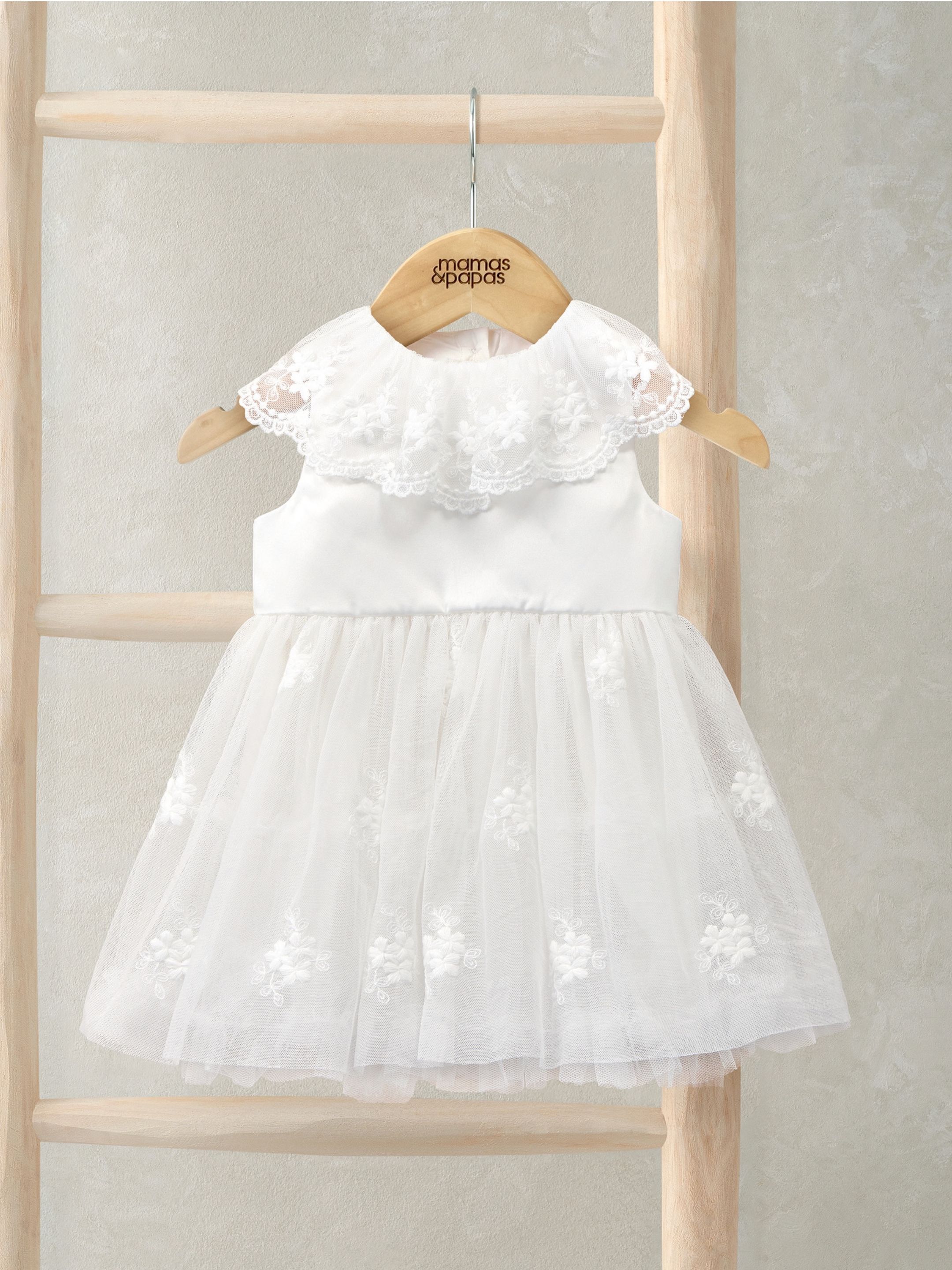 Mesh Flower Girl Dress Baby Gift Set with Muslin Blanket, Headband & Lamb Chime image number 3